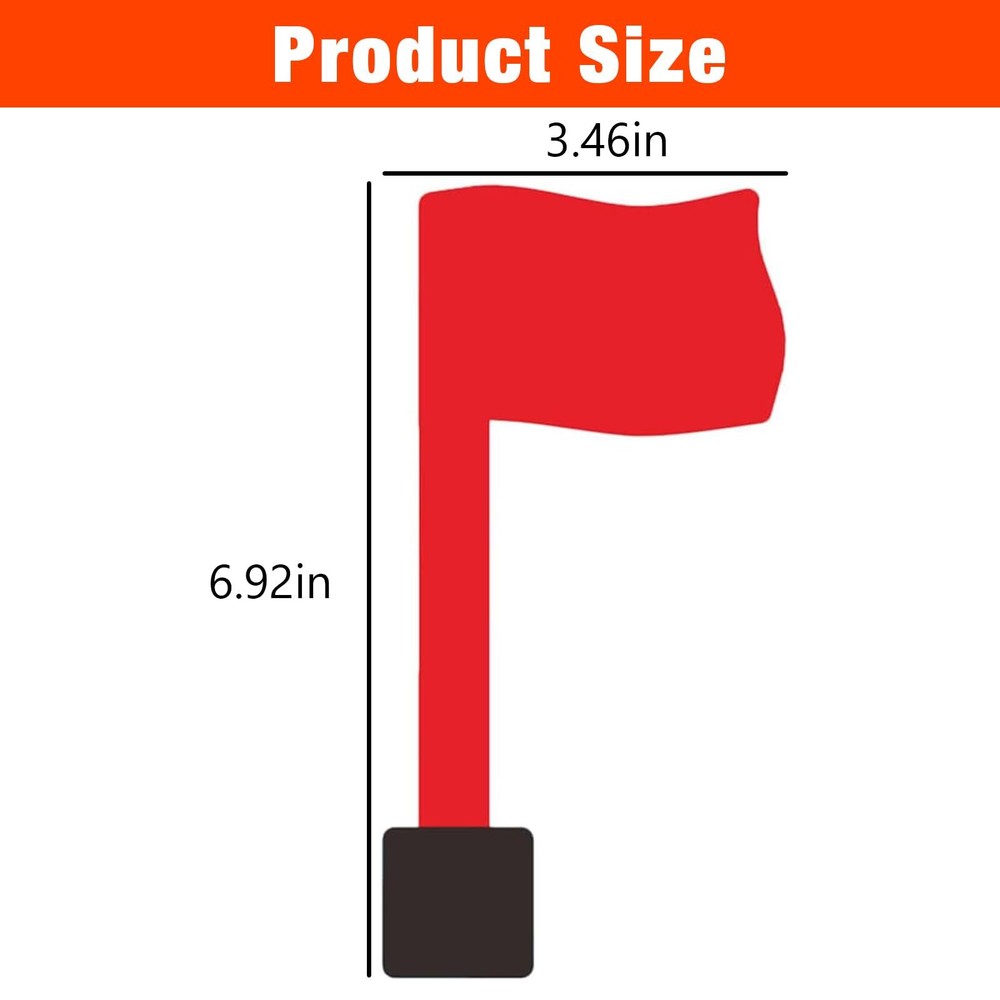2Pcs Mailbox Flag Replacement Kit Red Flag for Mailbox Universal Replacement ...