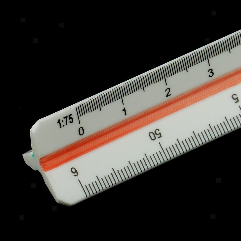 300mm / 12INCH Plastic Ruler Triangular Scale (1:20 ~ 1: 125) Designer Office