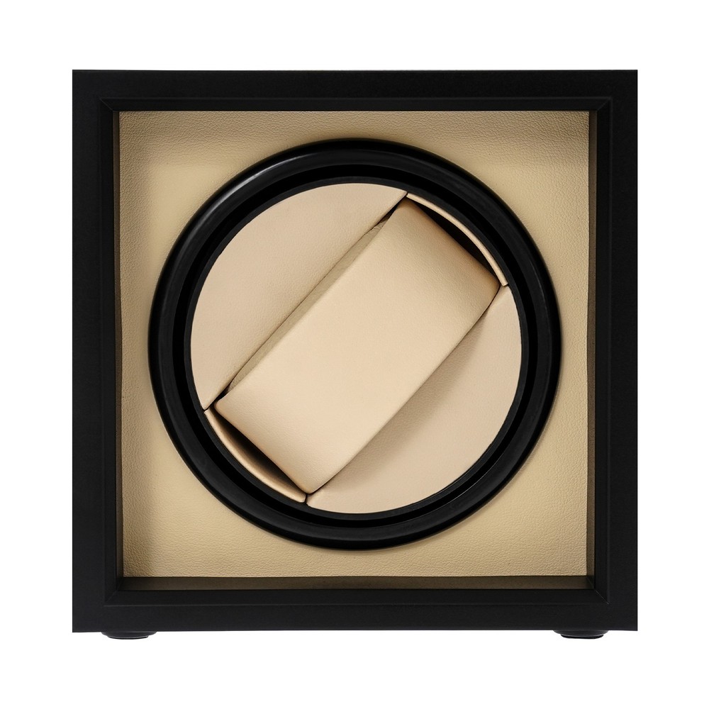 Automatic Watch Winder Box Storage Case Self Winding Display Box Black, Beige