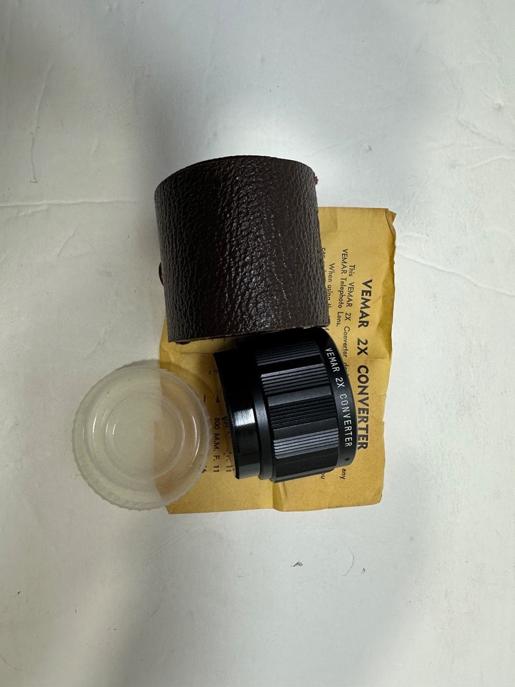 VEMAR 2X AUTO TELE CONVERTER With Leather Case