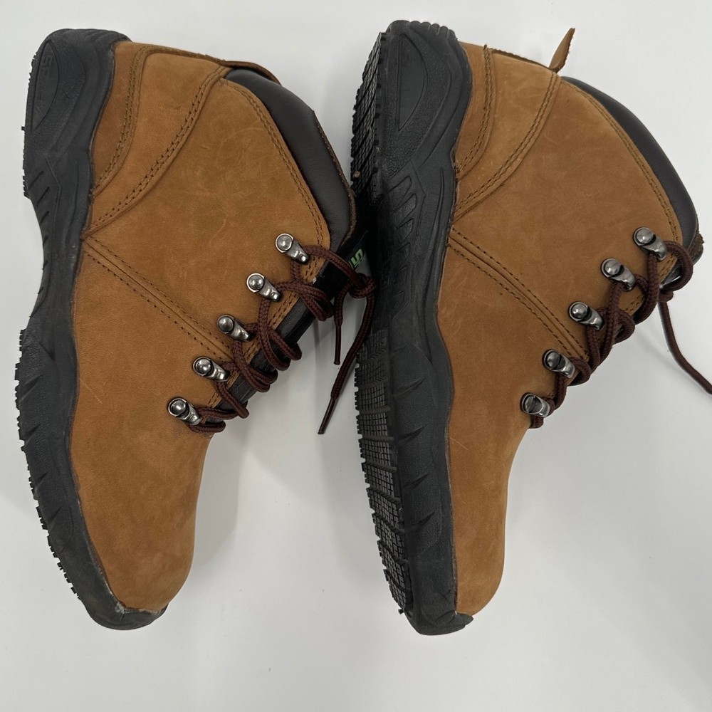SRMAX work brown boots leather upper shoes size 8