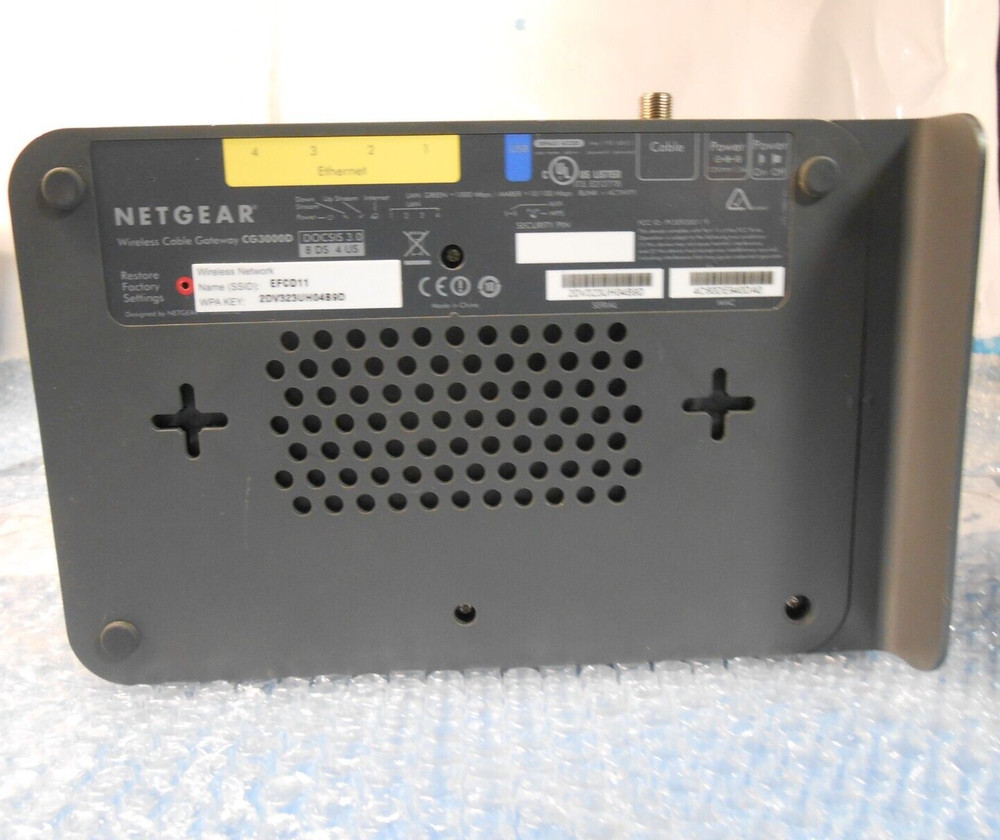 Netgear CG3000D Wireless Cable Gateway - NO ADAPTER