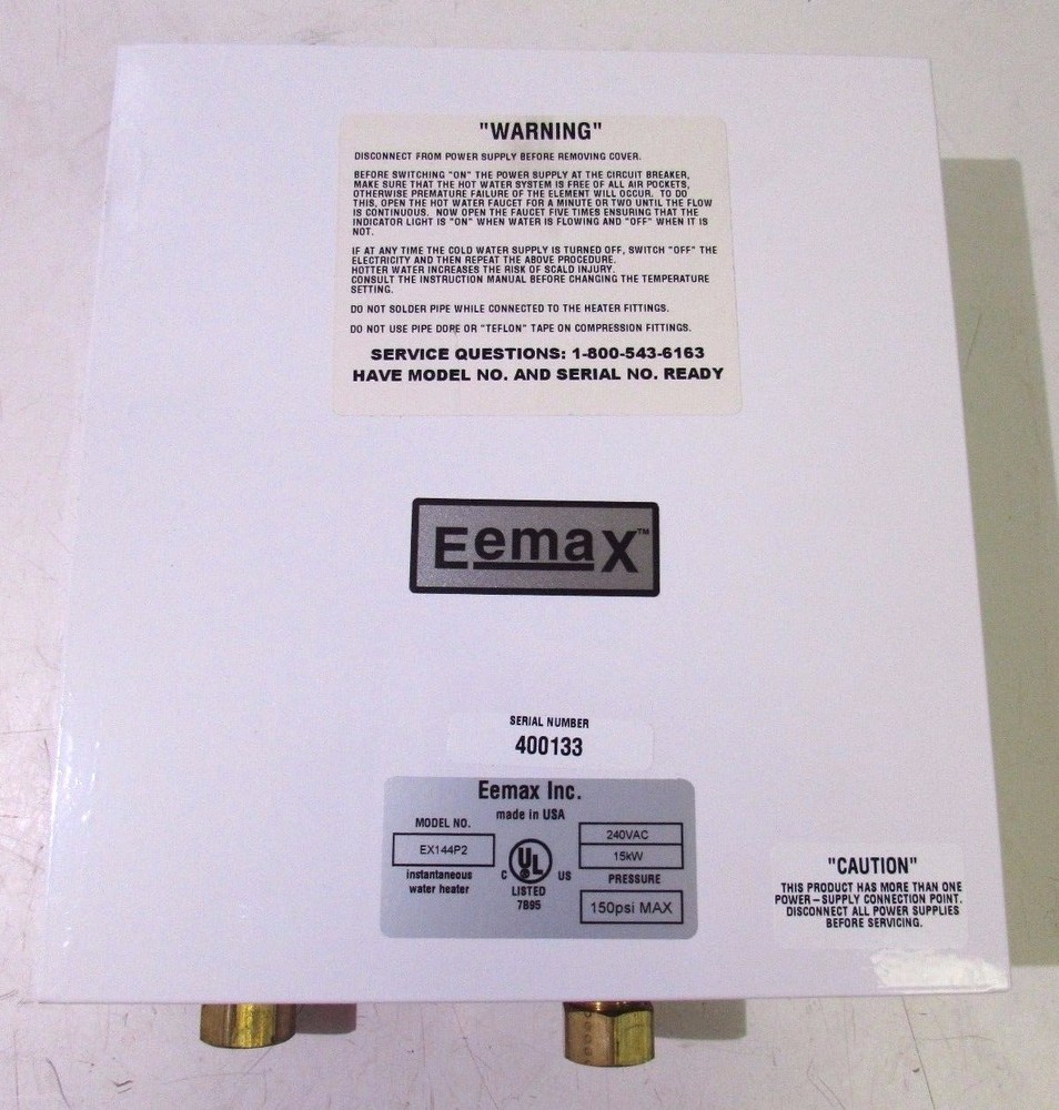 EEMAX EX144P2 TANKLESS WATER HEATER 240VAC 15KW 150PSI MAX **NNB**