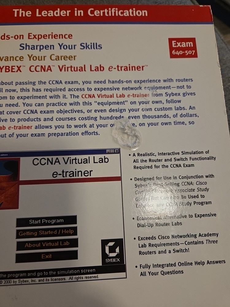 Sybex CCNA Exam 640-507 Virtual Lab Simulation E-trainer