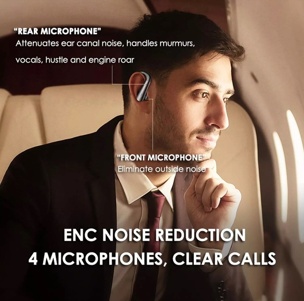 Bluetooth Wireless Headphones Noise Cancelling EarHook for Galaxy Note10+ 5G