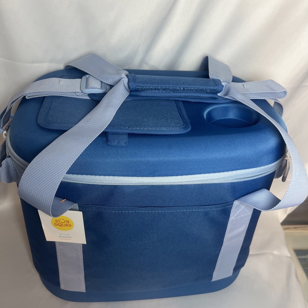 SUN SQUAD™ 24 CANS/20.7QT SOFT SIDED COOLER - BLUE