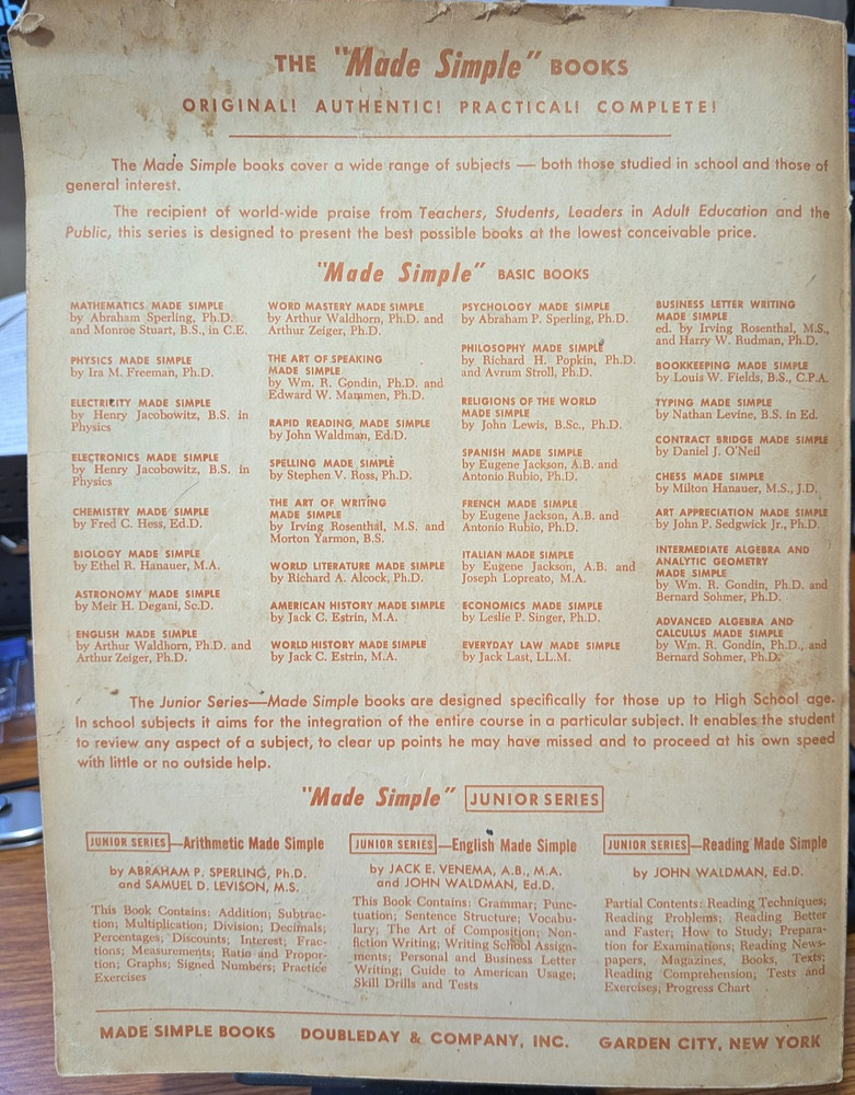 Electronics Made Simple By Henry Jacobowitz 1958 Book