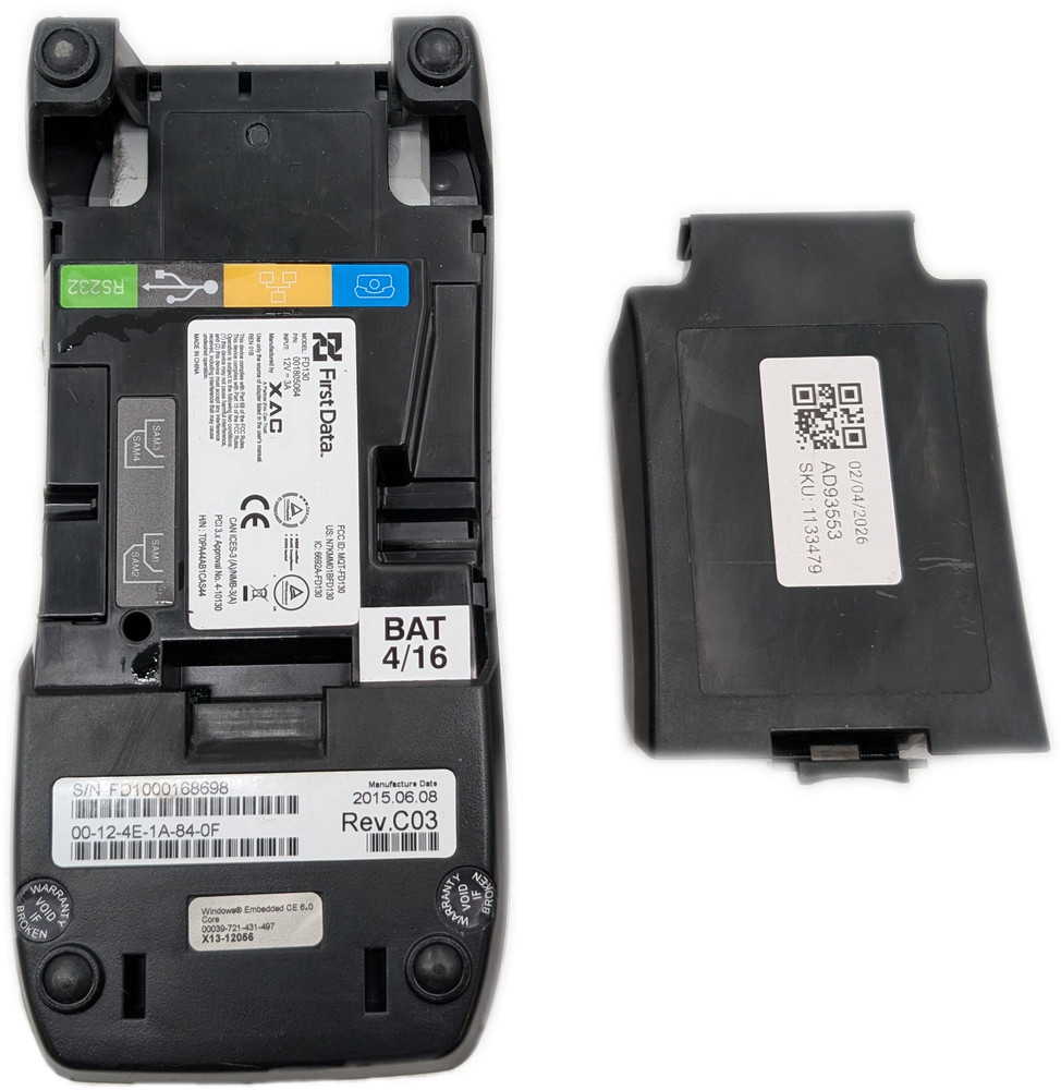First Data FD100 FD130 Wired Printing Credit Card Terminal Reader