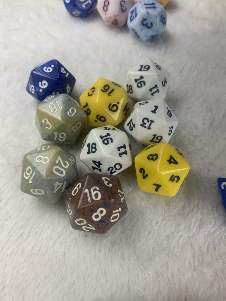 77 Random Assorted Dice Lot For Table Top Gaming RPG D&D & Pathfinder.