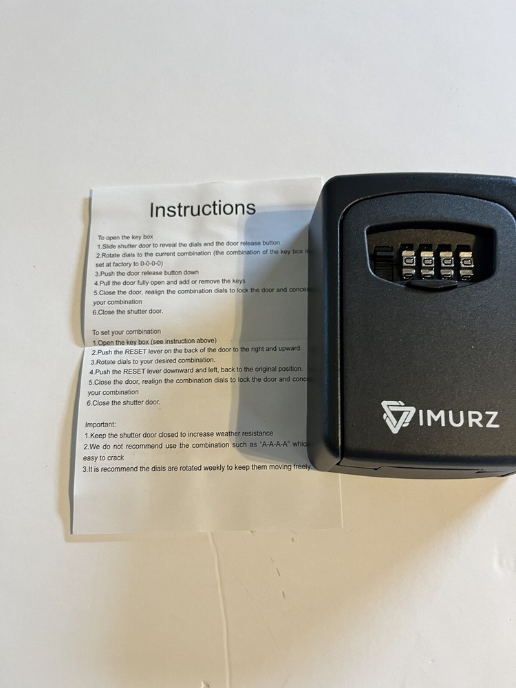 IMURZ Combination Safe StyleLock Box Wall Mounted Secure Lock
