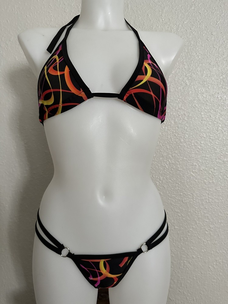Exotic Dancer Tri Top And Thong Set