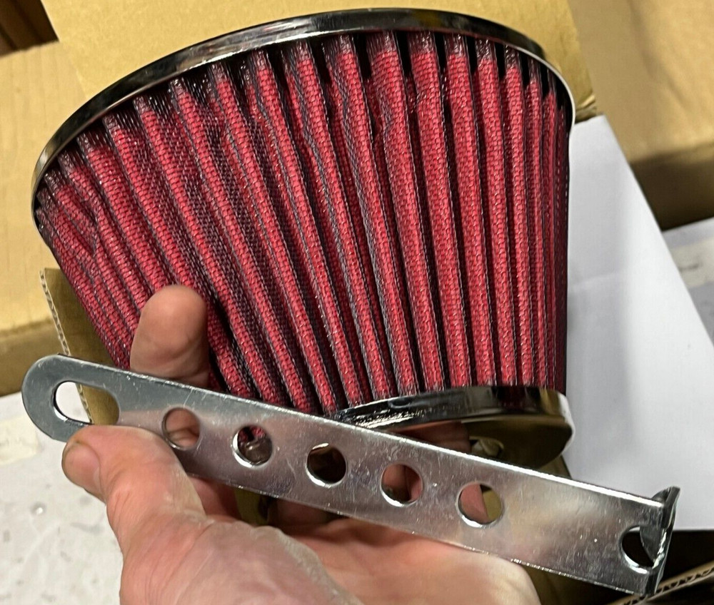 95-99 Eclipse GST GSX 2.0 Turbo Performance Air Filter + Bracket - RED CHROME