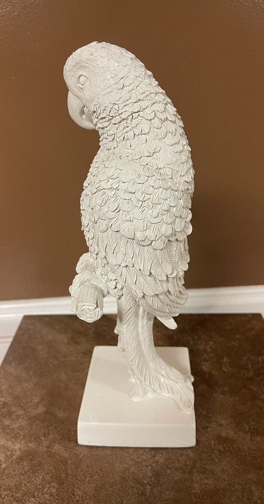 Life-Sized 20th Century White Parrot Bird Statue