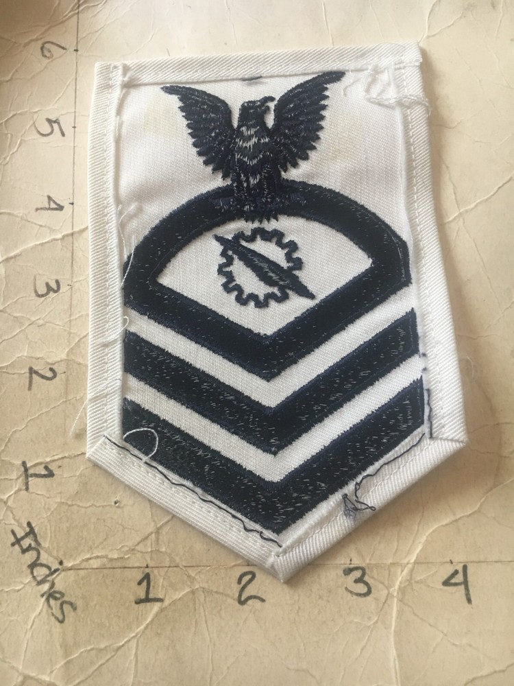 USN Rate Data Processing Technician Chief Petty Officer white Patch 6/12/24