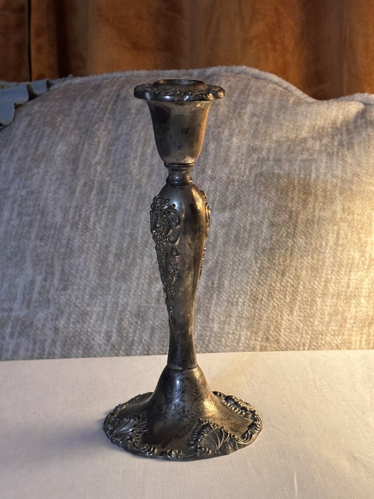 Godinger Silver Plate Candle Holder 8in (Single) Pre-loved