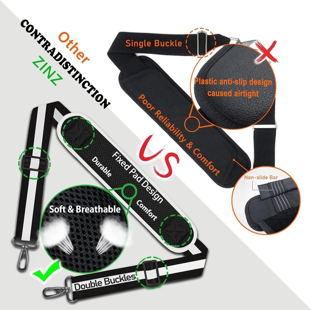 Bag Shoulder Strap, Padded Adjustable Shoulder Strap Replacement