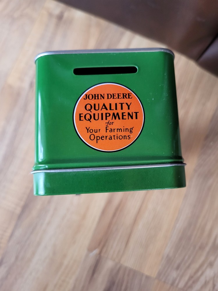Tin John Deere Locker Bank Storage Box