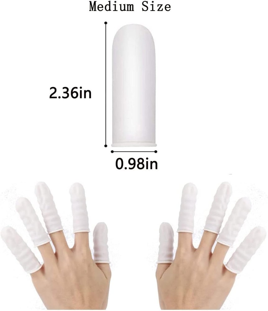 (420 PACK) Disposable Latex Finger Cots Medium Size Anti Static DURABLE HANDMADE