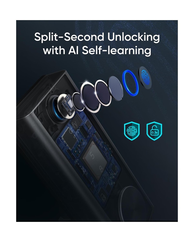 eufy Security Smart Lock S230, Keyless Fingerprint Lock for Front D... Fast Ship