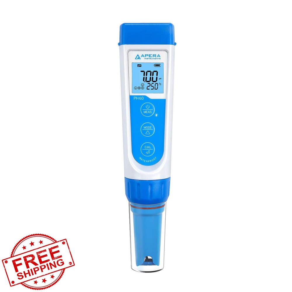 Apera AI311 pH60 pH Tester Kit, Waterproof, Replaceable Probe, ±0.01 pH