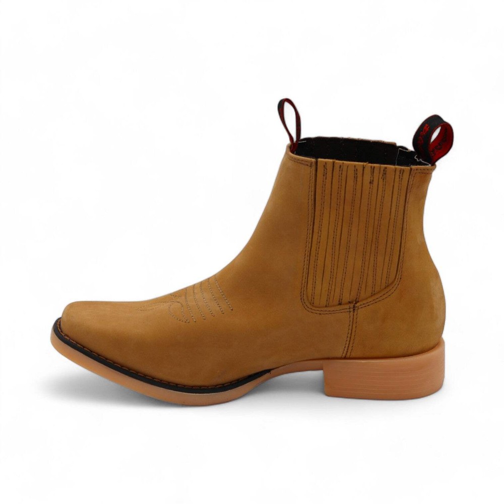 Hacienda Men's Camel Leather Short Boots