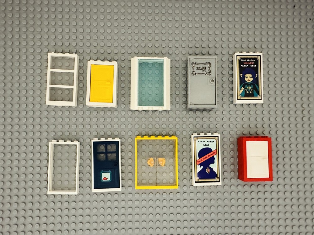 Lot Of 10 Random Color Shape Lego Doors Frames