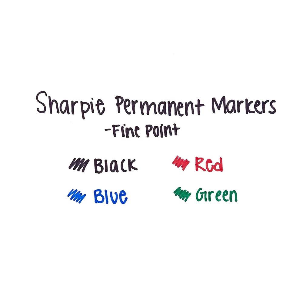 Sharpie Extreme Permanent Markers, Fine Point, Black, 4-Pack