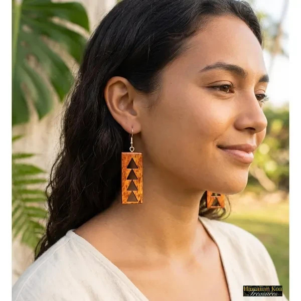 Inlay Short Rectangle Earring , E247-BM Inlay Short Rectangle Earring L 1-3/8”