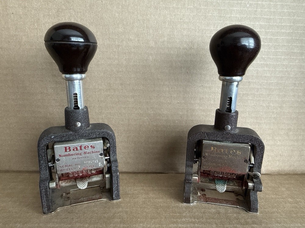 Bates Style E Numbering Machine