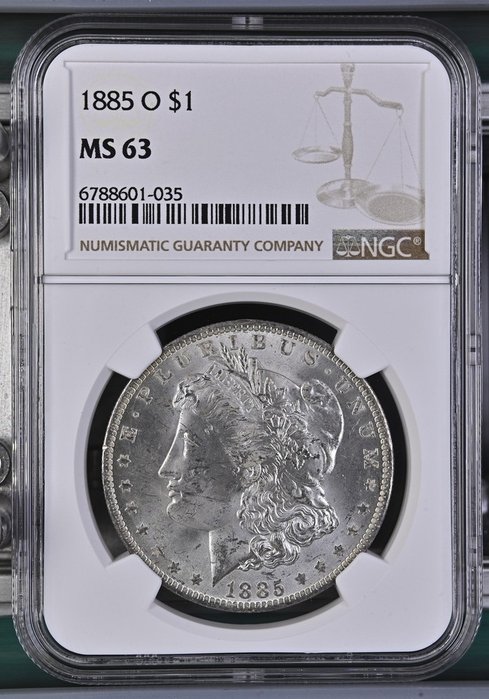 1885 O Morgan Silver Dollar NGC MS-63