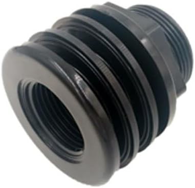 1" Bulkhead ABS Threaded x NPT Standard 2-Pair (4-Pack) NBR Black
