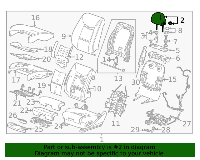 Genuine GM Headrest 84153272