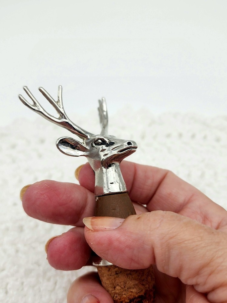 Vintage Deer Head Wine Bottle Cork