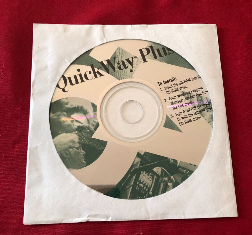 QuickWay Plus CD-ROM Unused