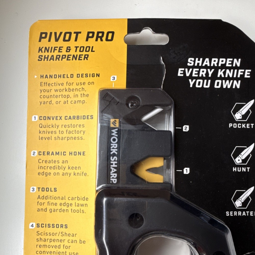 Work Sharp Pivot Pro Knife & Tool Sharpener Carbide Ceramic Diamond Black