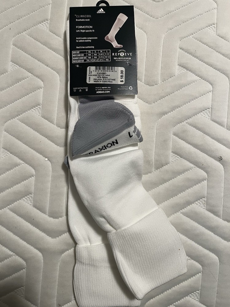 Adidas Soccer Socks (White)