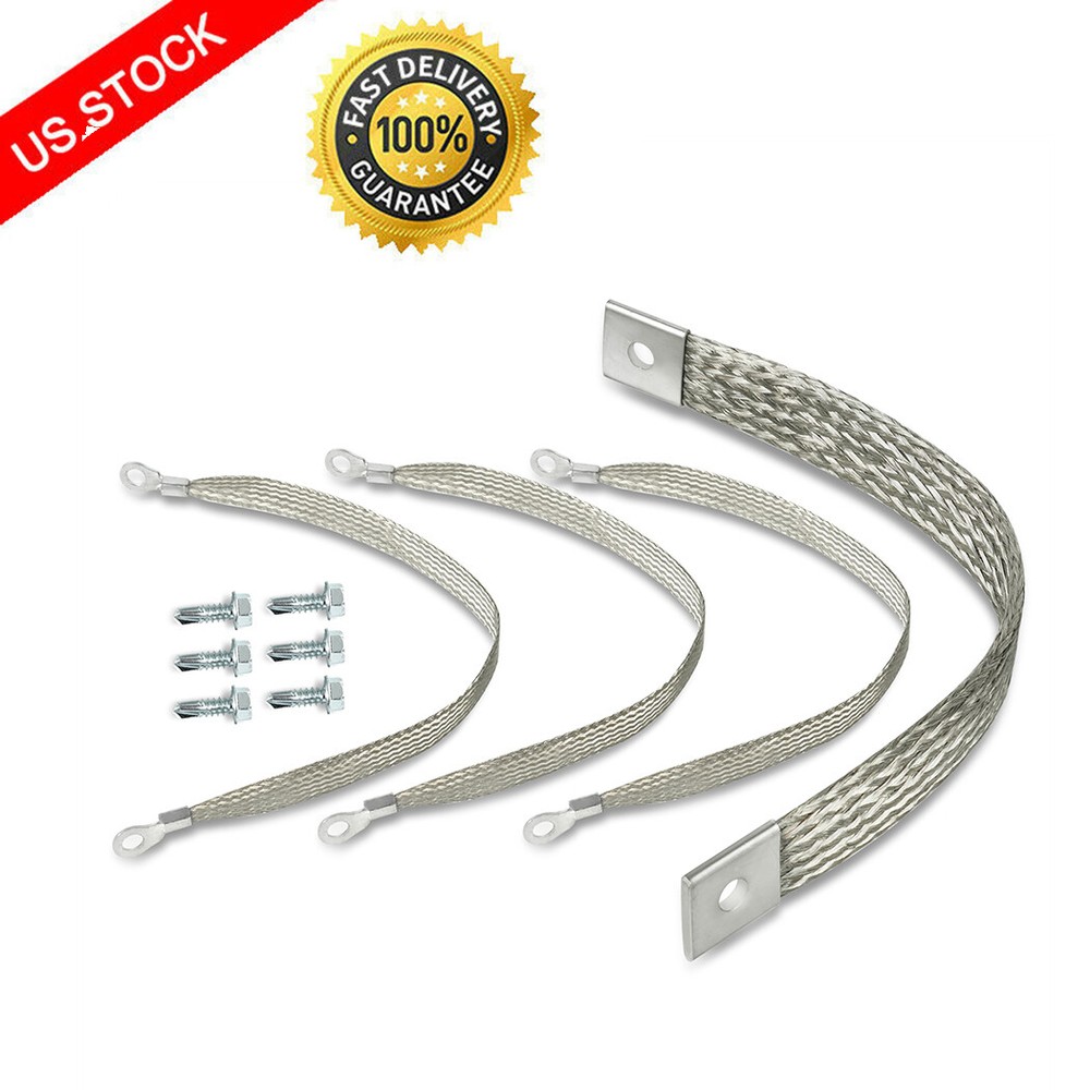 40140 Engine Braided Ground Strap Kit Set of 4