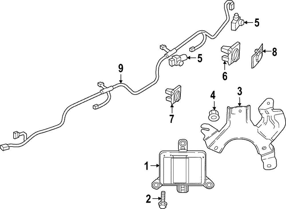 Genuine Mazda Blind Spot Detection System Warning Sensor Bracket VA40-50-2D0A