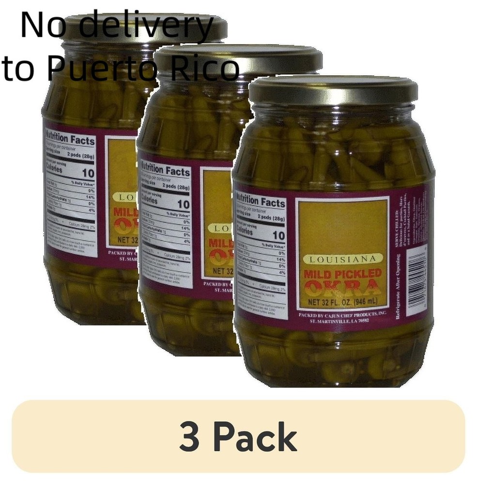 (3 pack)Louisiana Mild Pickled Okra
