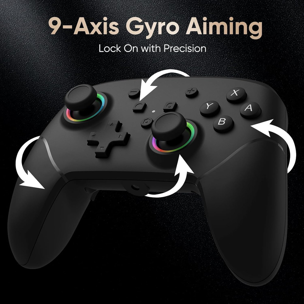 Wired Pro Controller for Switch 2, C Button, 9-Axis, Hall Effect Joysticks Gamep