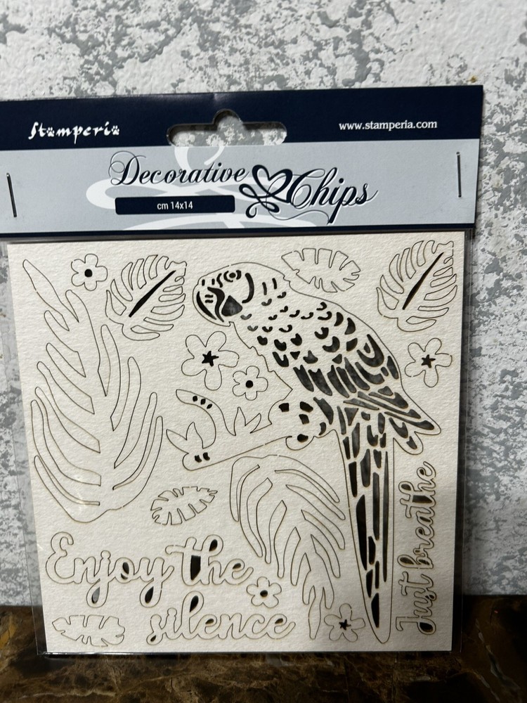 Stamperia Decorative chips light chipboard