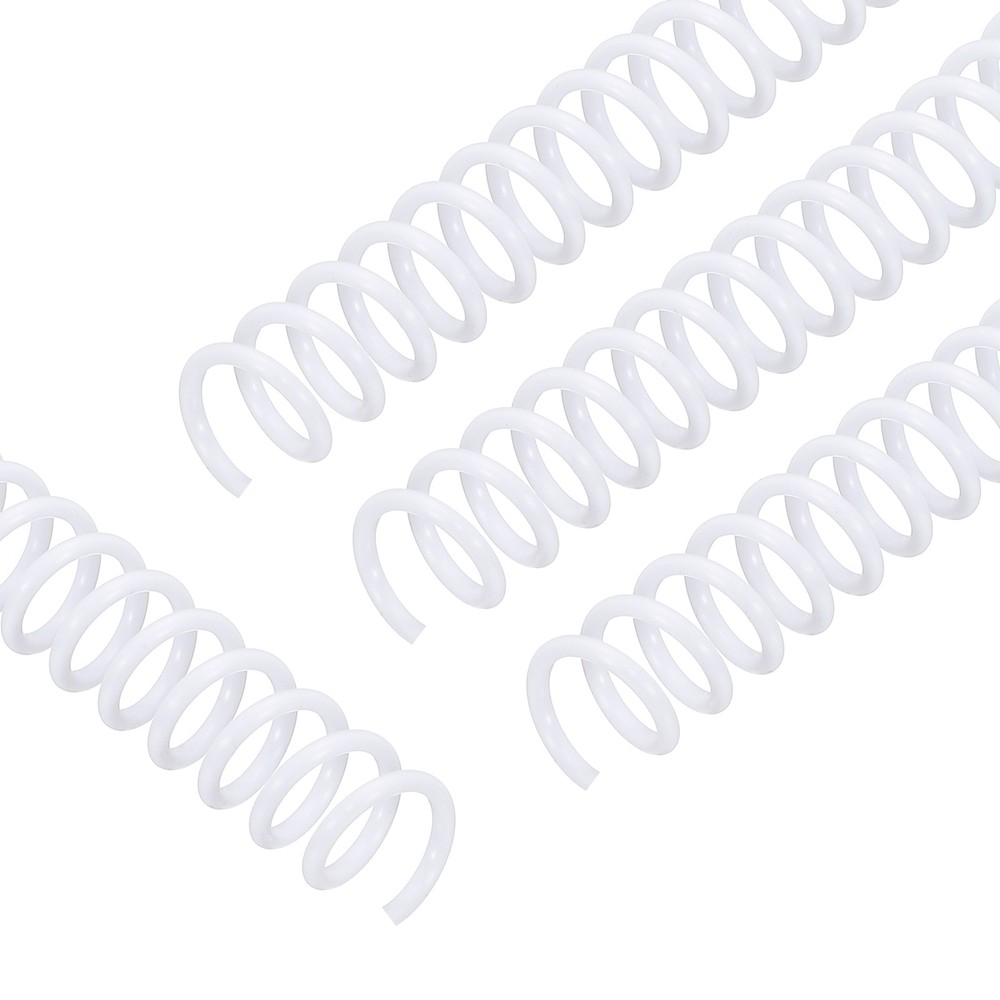 50 Pack Spiral Binding Coils, 11mm(7/16") Binding Coils, White