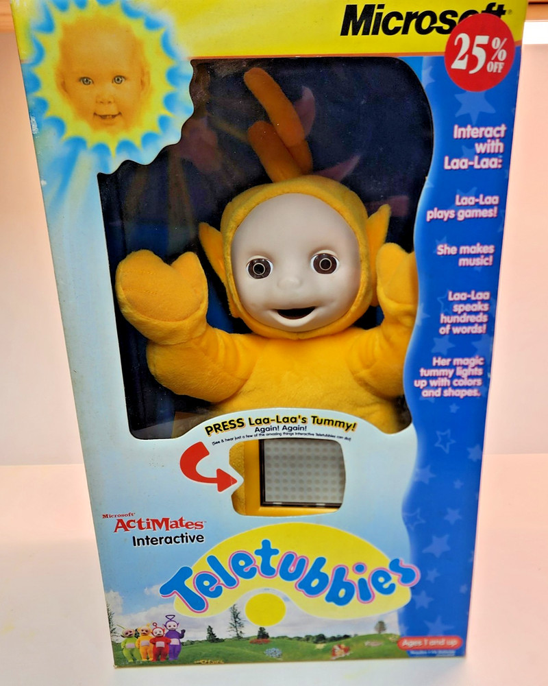 ActiMates 1998 Microsoft Interactive Teletubbies Laa-Laa with Box Tested  Works