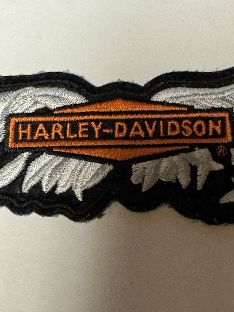 Harley Davidson Winged Bar Embroidered Patch Licensed Motorcycle Biker