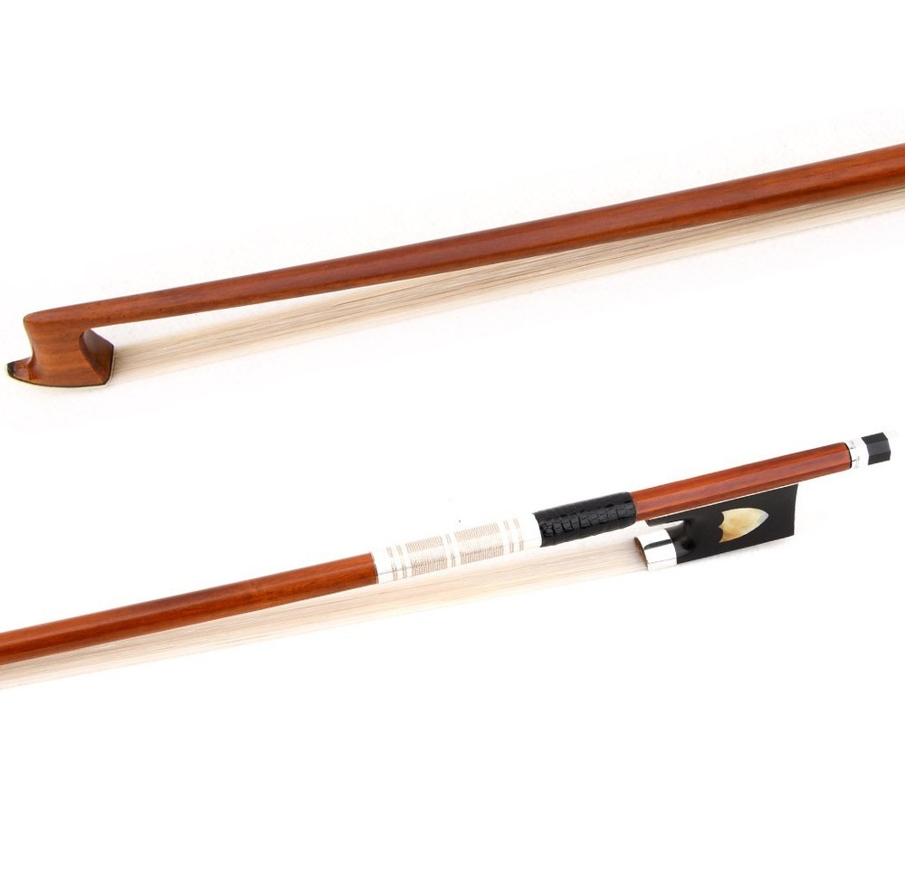 Master Pernambuco Violin Bow 4/4 D.PECCATTE Copy Ebony Shield Frog Silver Stiff