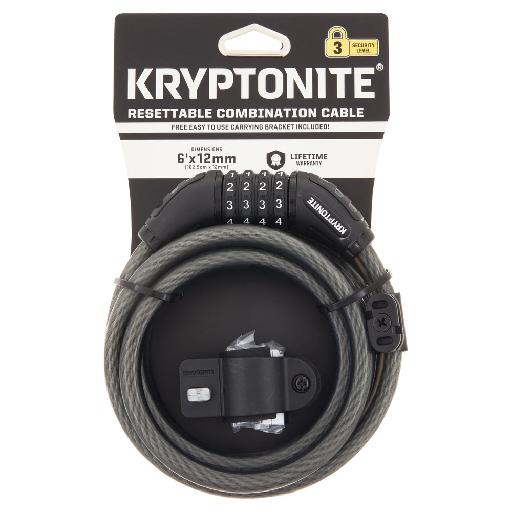 Kryptonite Resettable 12mm Combo Cable Bicycle Lock,NEW PRODUCT EXPLOSION