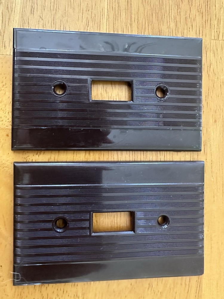 2 Reliance Bakelite Switch Plates