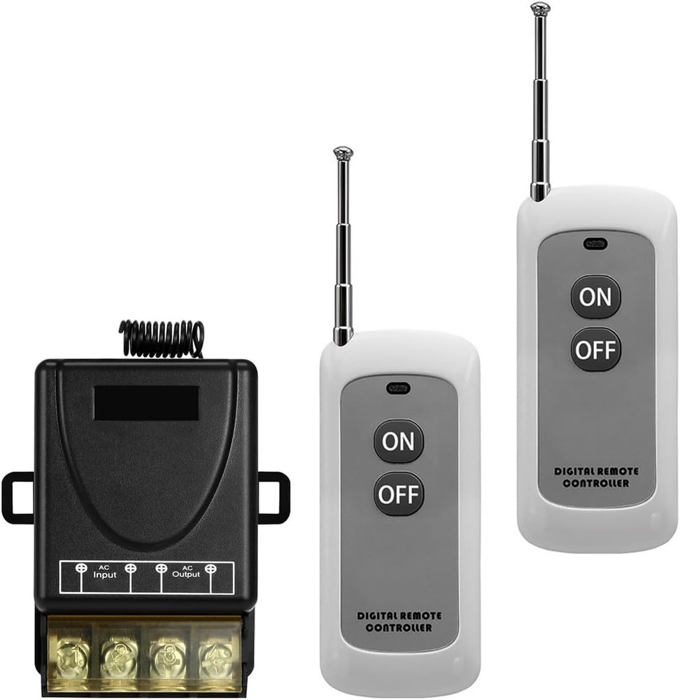 Long Range Wireless Light Switch Kitac110v/120v Rf Remote Control Switch With 40