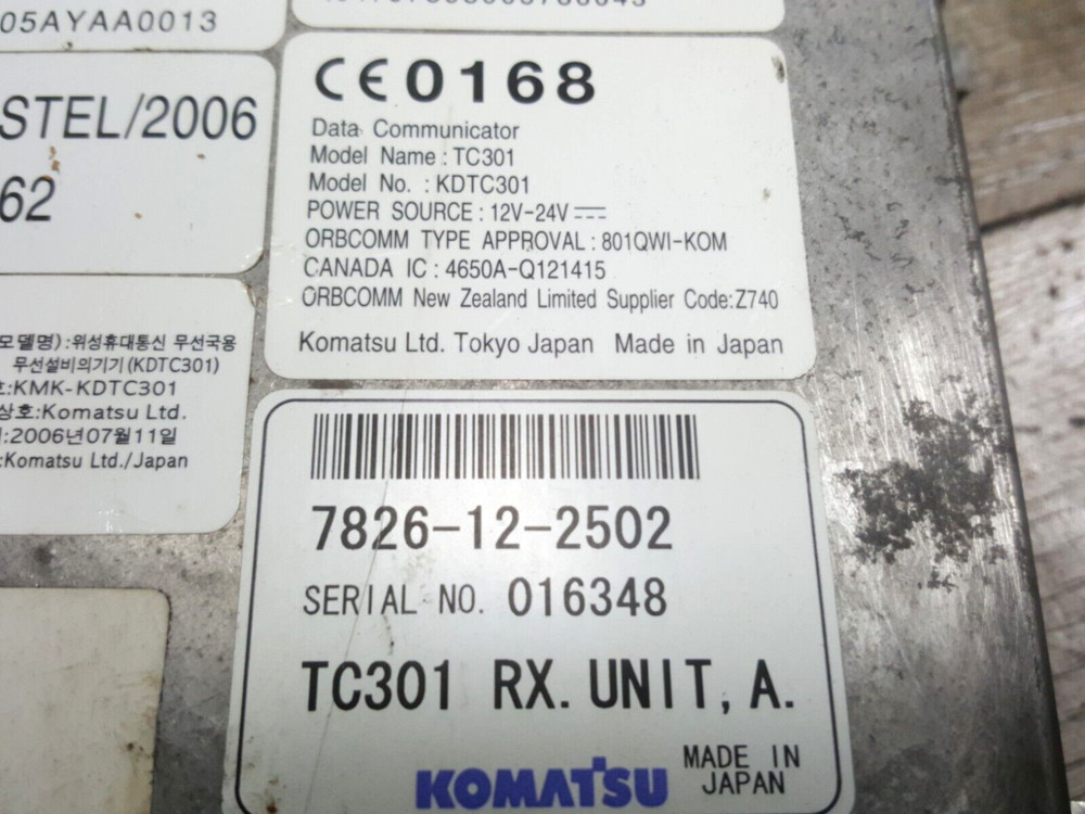 KOMATSU MODEL KDTC301 CONTROLLER 7826-12-2502