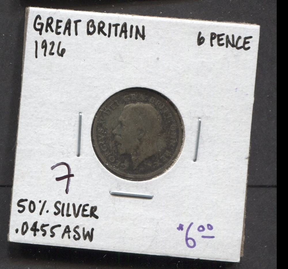 1926- Great Britian-6 Pence